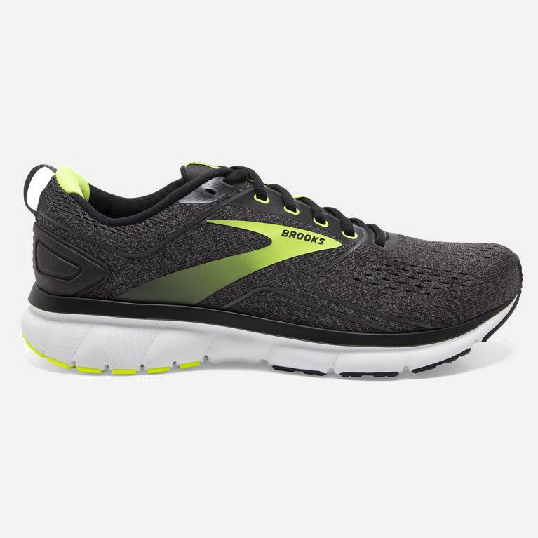 Brooks Transmit 3 Mens Road Running Shoes - Black/GreenYellow/Blackened Pearl/Nightlife - Philippine